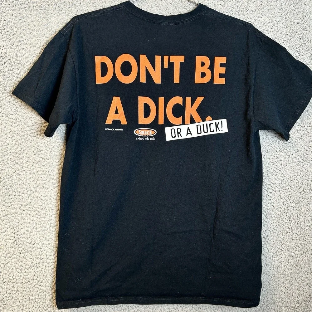VTG Oregon State Fans - Don't be a Dick Black T-Shirt Size Large Humor Tee